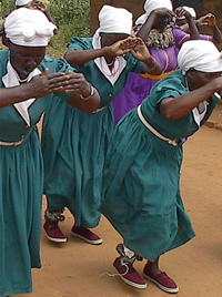 Kenyan women dancing